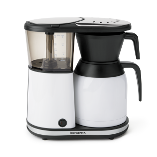 Bonavita BV1900TSWH 8-Cup White Coffee Maker with Stainless Steel Carafe