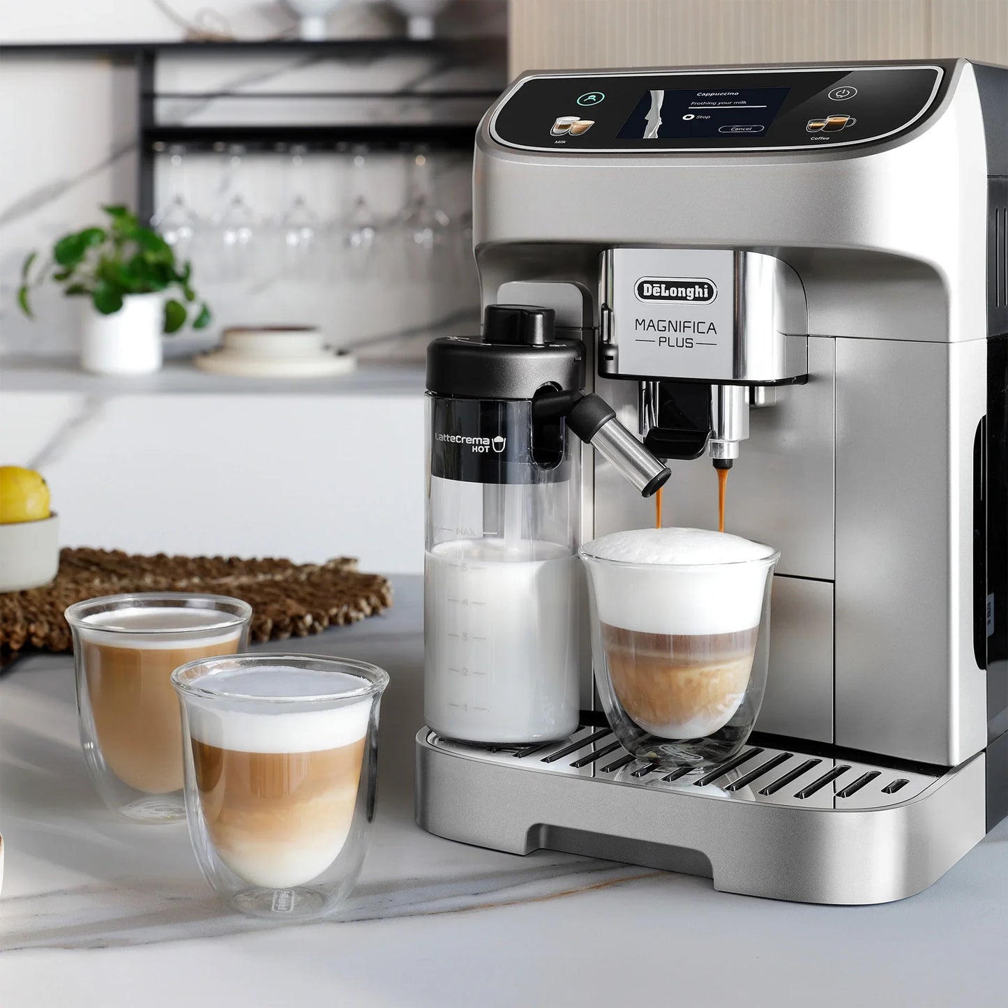 DeLonghi - Magnifica Plus Super Automatic Espresso Machine - ECAM32070SB