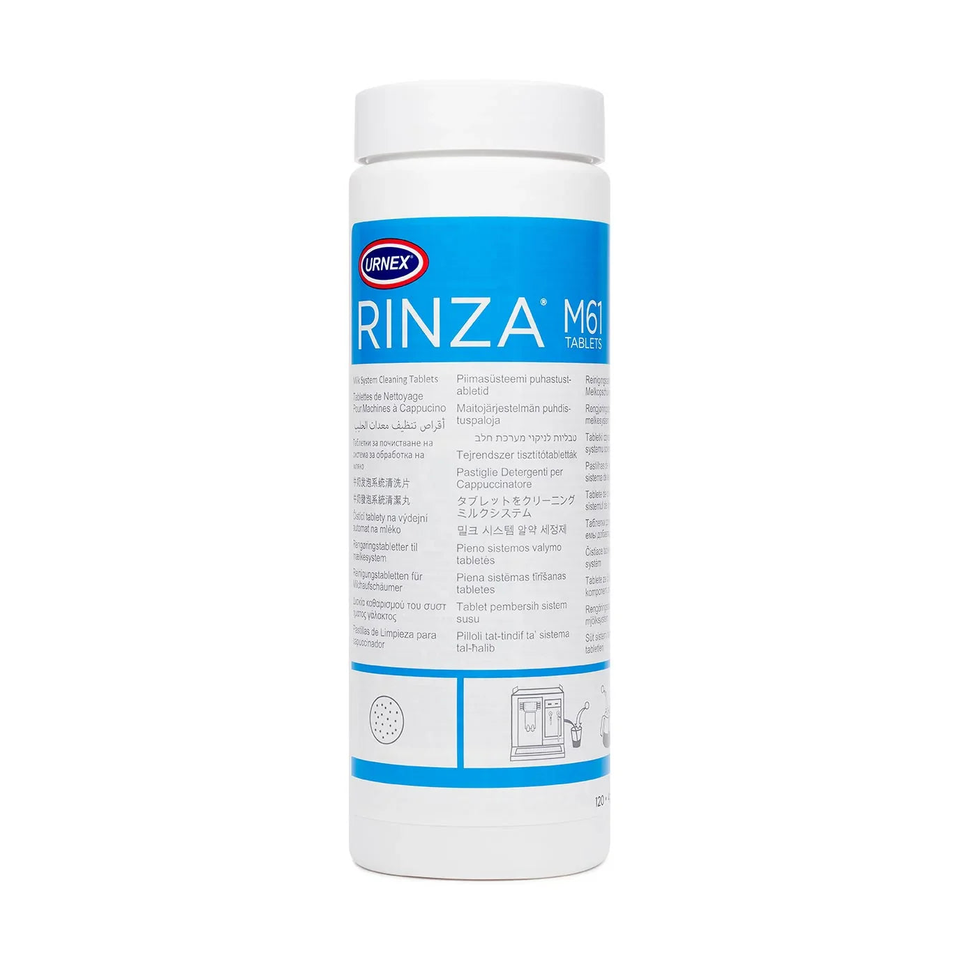 Urnex Rinza Milk Frother Cleaning Tablets 120 Jar