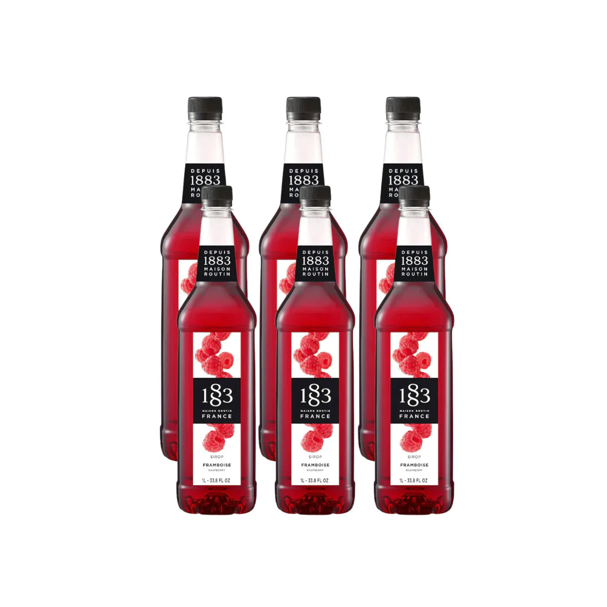 1883 Raspberry Syrup (Natural Coloring) 1L Glass Bottle