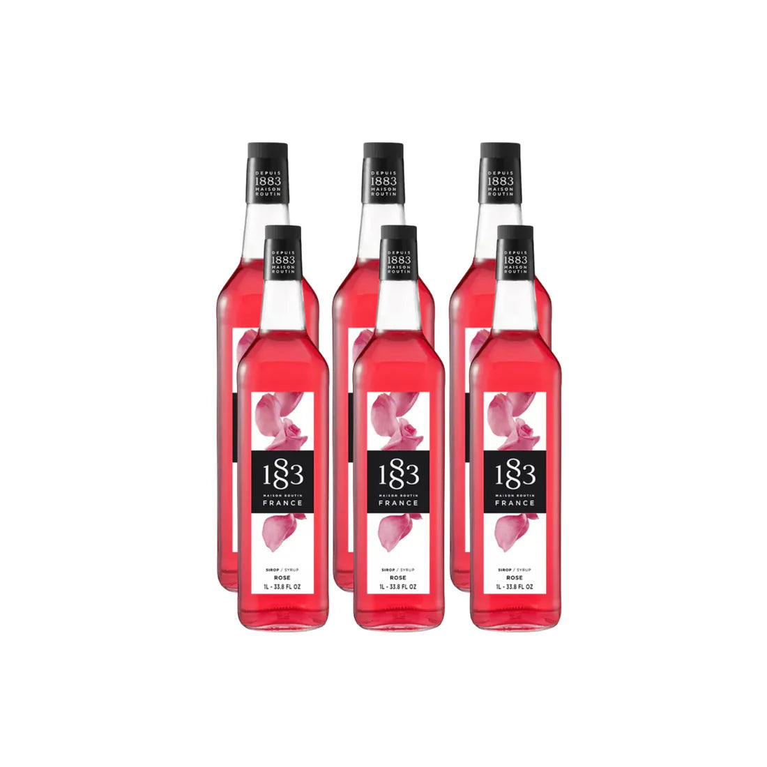 1883 Rose Syrup 1L Glass Bottle