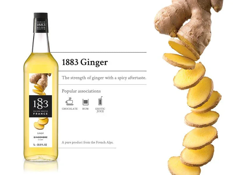 1883 Ginger Syrup 1L Glass Bottle