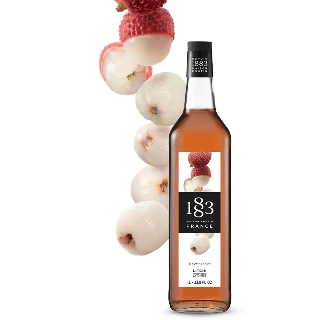 1883 Lychee Syrup 1L Glass Bottle