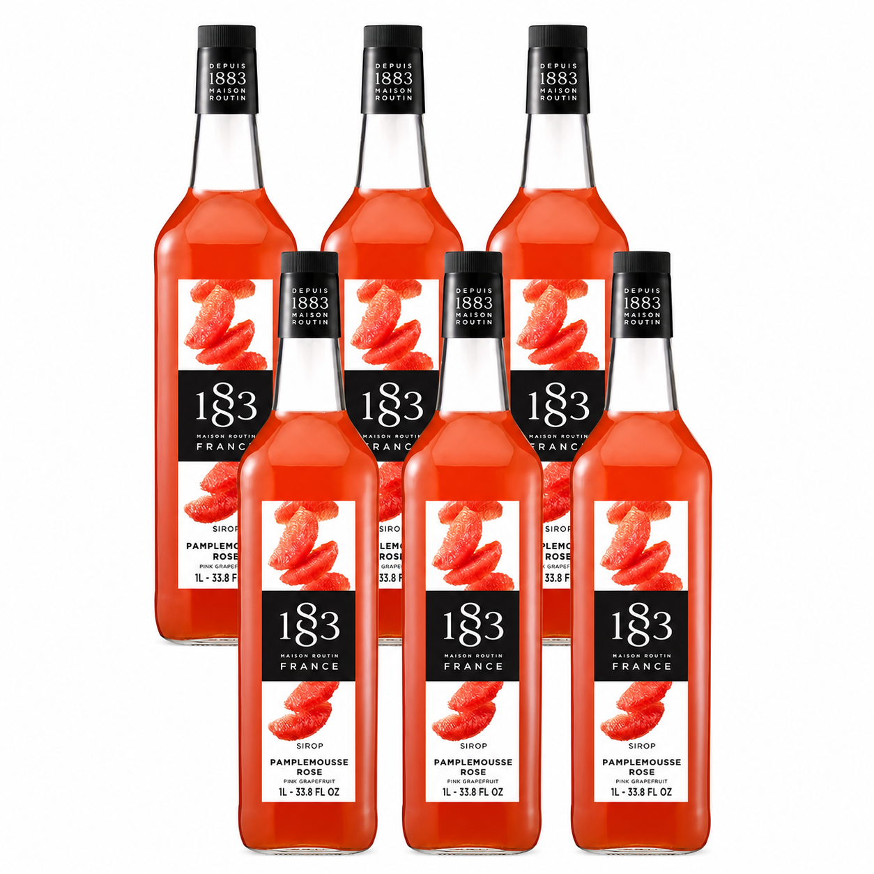 1883 Pink Grapefruit Syrup 1L Glass Bottle
