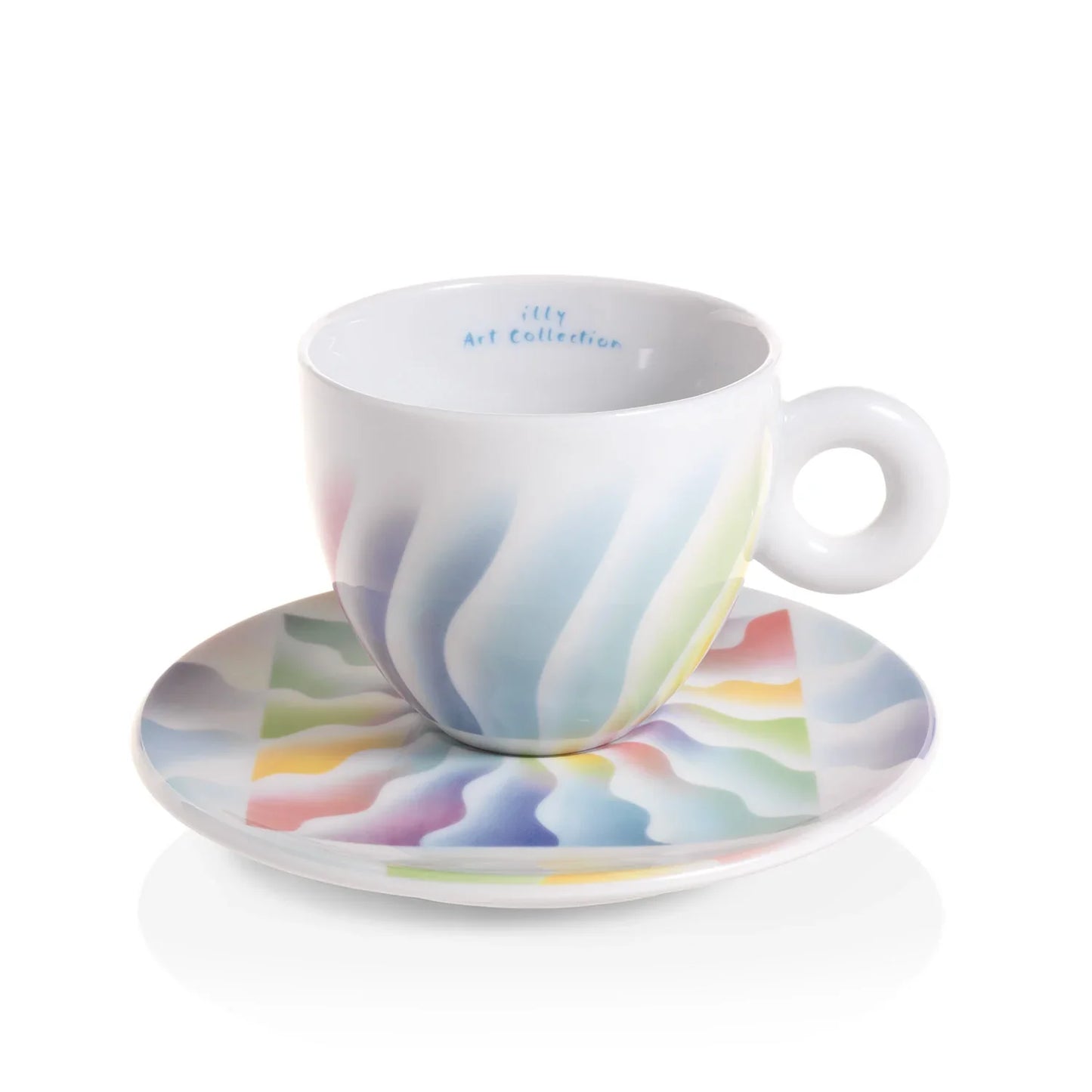 illy Art Collection Cappuccino Cups and Saucers by Judy Chicago - Set of 4 - 24627
