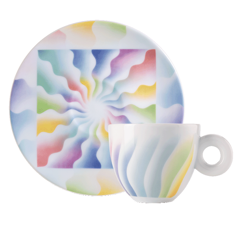illy Art Collection Cappuccino Cups and Saucers by Judy Chicago - Set of 4 - 24627