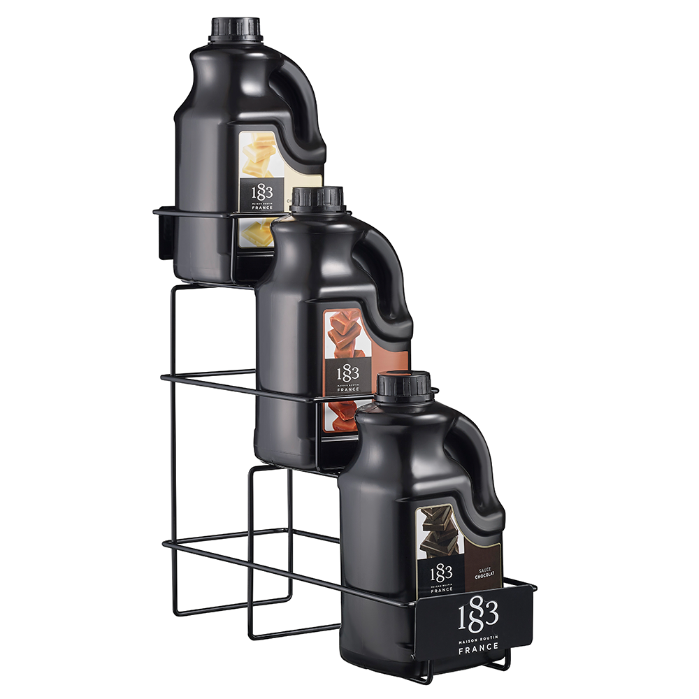 1883 3 Bottle Large Sauce Metal Rack