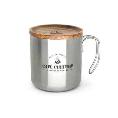 Danesco Cafe Culture Double-Wall Steel Mug 450ml - Stainless Steel - 4244776SS