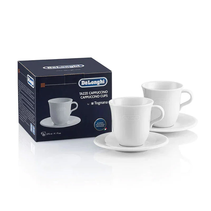 Delonghi Ceramic Cappuccino Cups & Saucer by Tognana Set of 2 - DLSC309