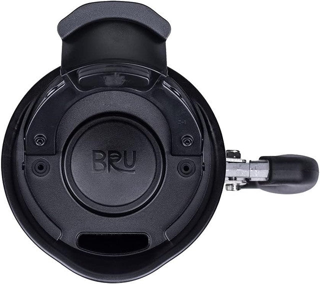 BruTrek Basecamp / Sierra French Press w/ Bru-Stop & spill-proof lid, 48 fl. oz. - Obsidian Black Textured - SFP0748