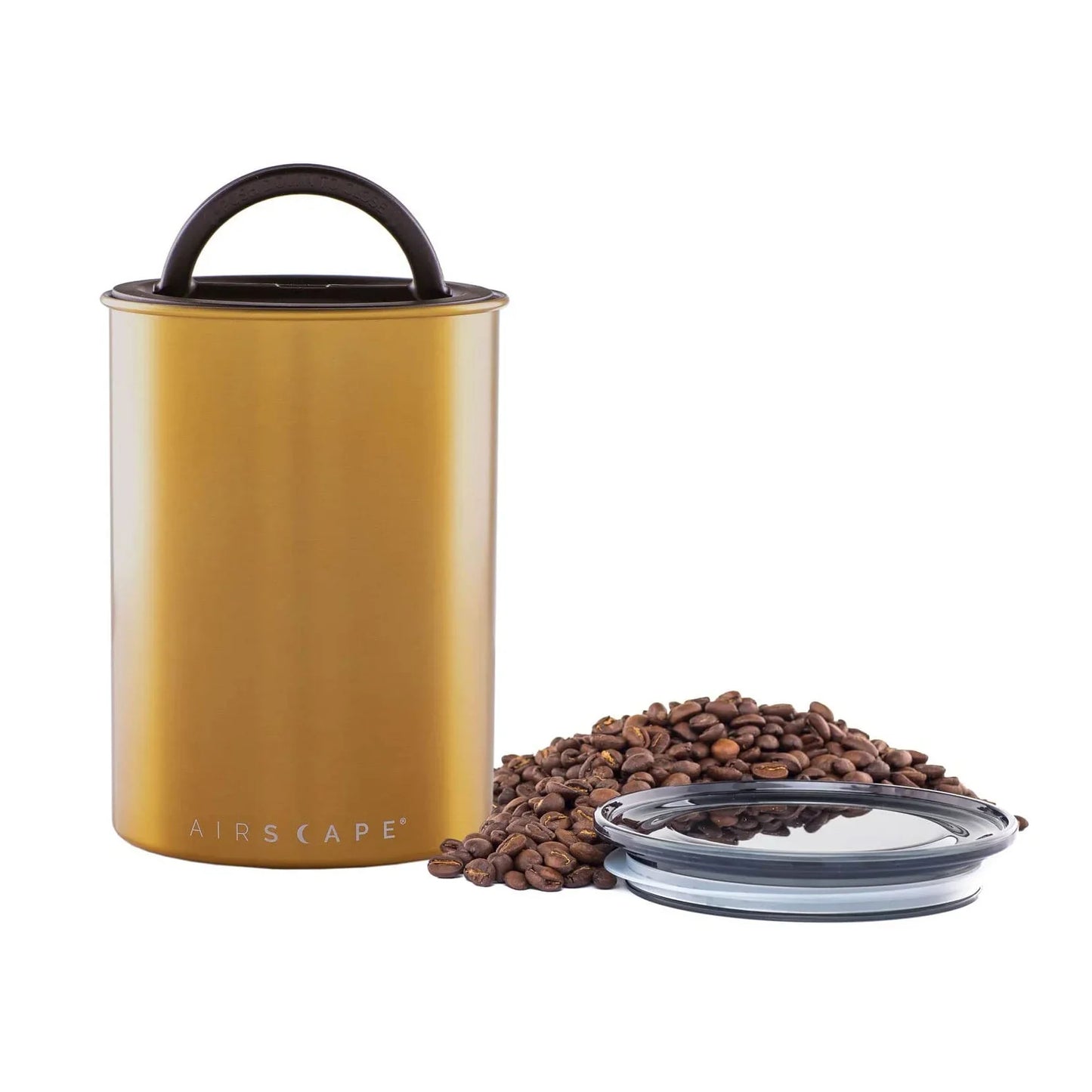 Planetary Design AirScape Classic Stainless Steel 64oz Coffee Canister 7" - Brushed Brass AS2607