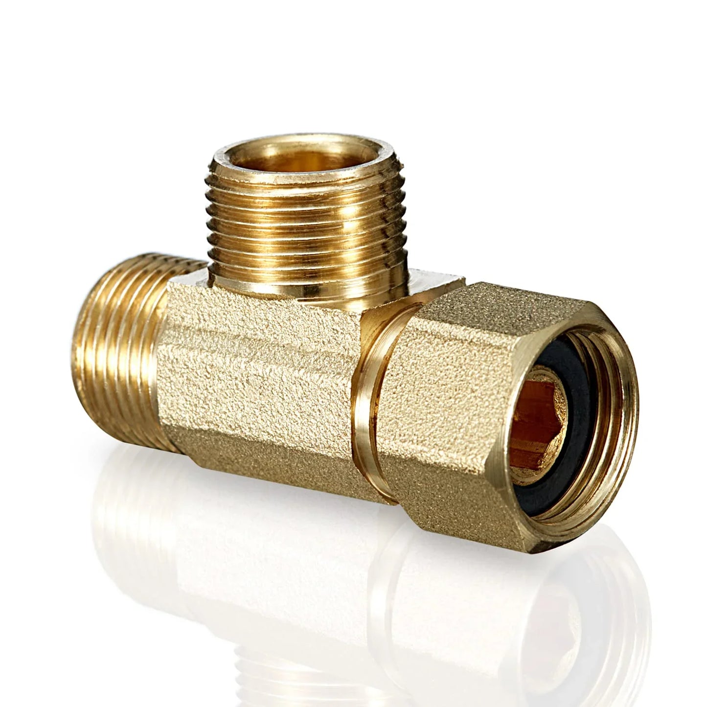 Supply Valve T-Fitting - Brass - 3/8" x 3/8" x 3/8" Compression