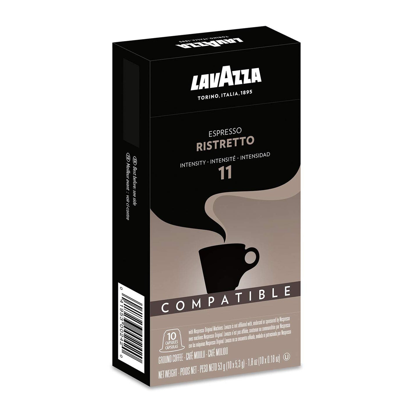 Lavazza Nespresso Compatible Capsule - Ristretto Box of 10 (EXO JAN/2026)