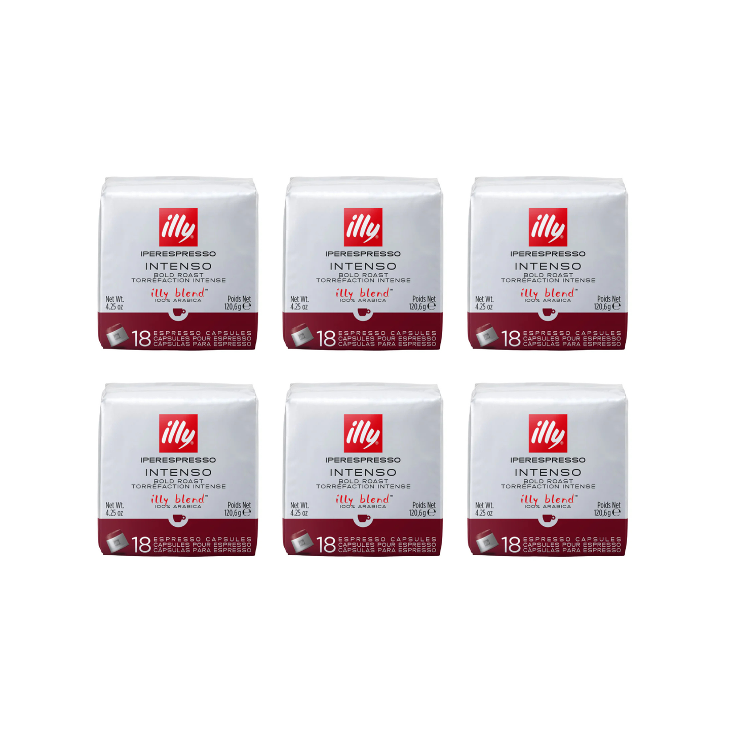 Illy IperEspresso Capsules - NEW 18 Capsule Pack - INTENSO Roast (Dark Roast) - #A277