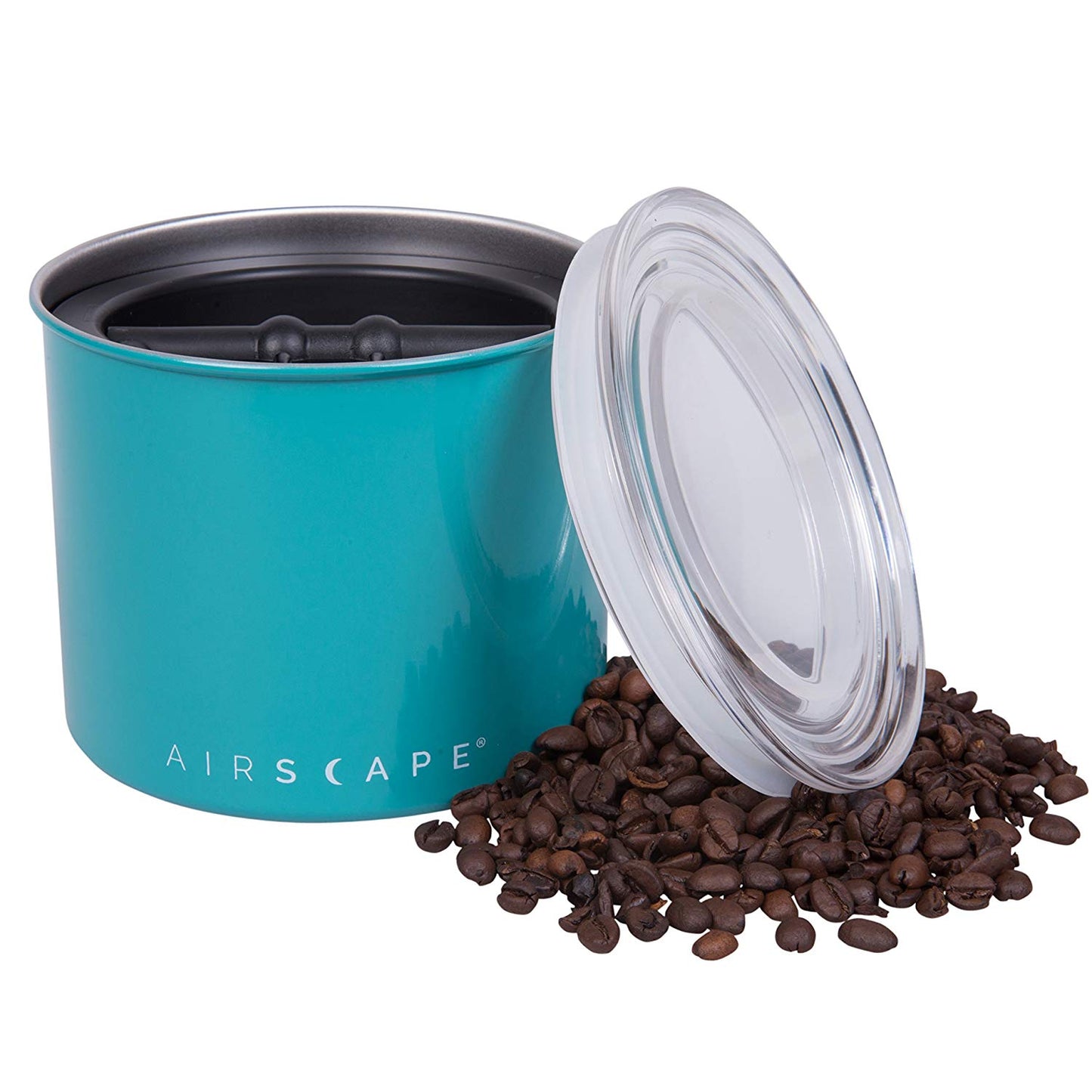 Planetary Design AirScape Classic Stainless Steel 32oz Coffee Canister 4" - Turquoise