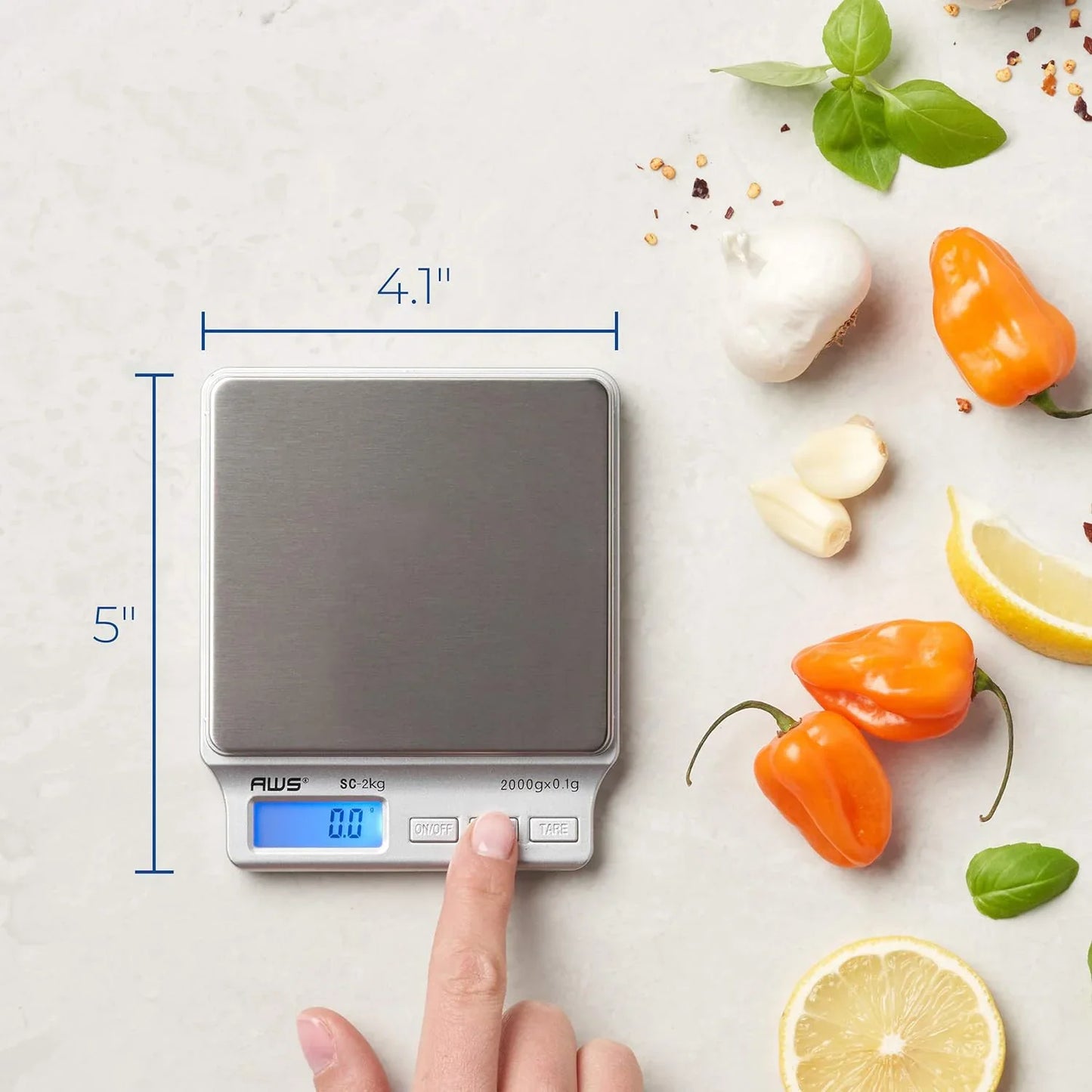 AWS American Weigh Scale Digital Flat Scale 2000g x 0.1 - AWS-SC-2KG