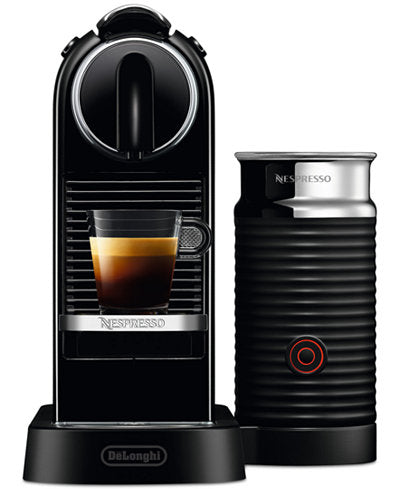Delonghi Nespresso Citiz BLACK Single Serve Espresso Machine with Aeroccino 3 EN267BAECA