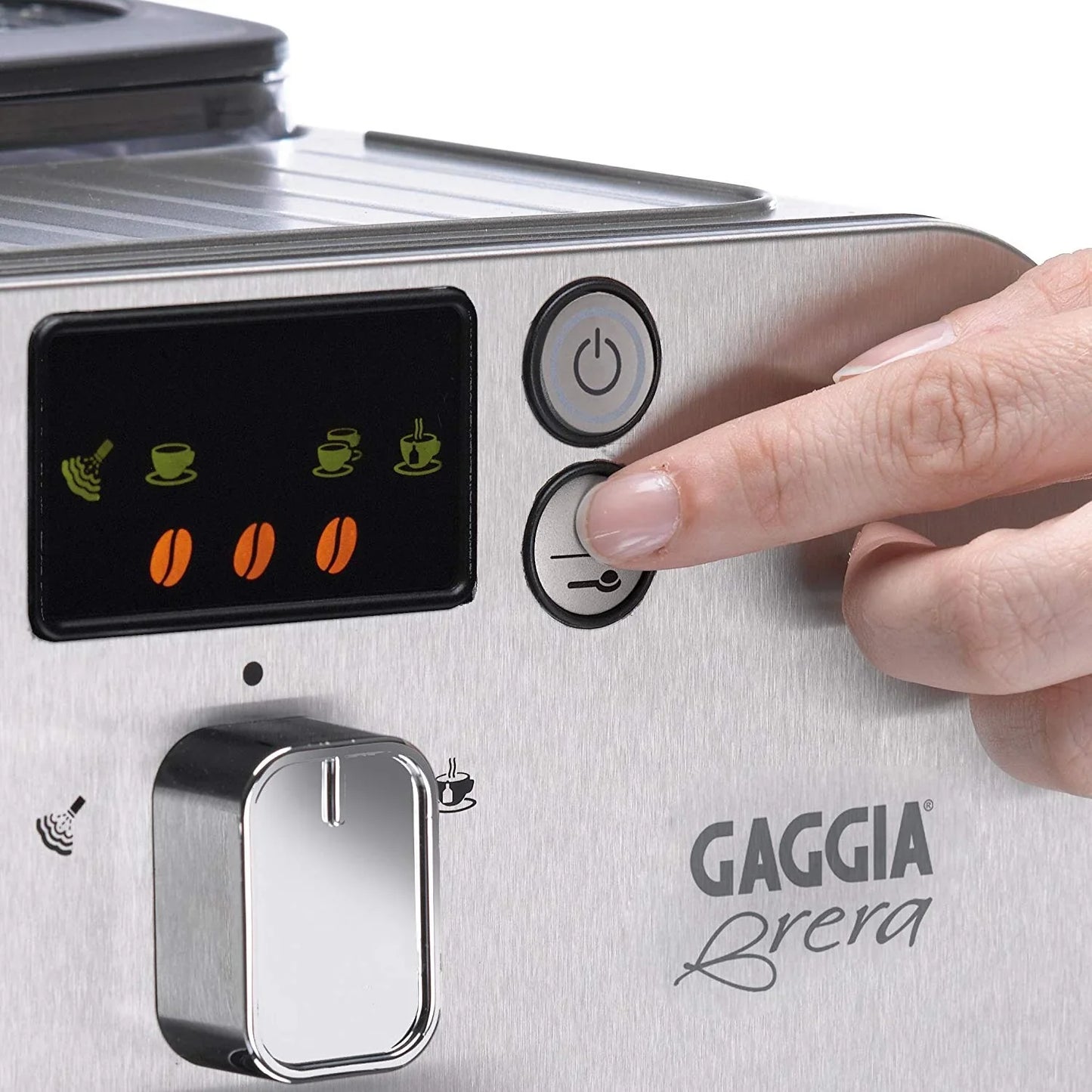 Gaggia - Brera Super Automatic Espresso Machine - Silver Model No.RI9305/48