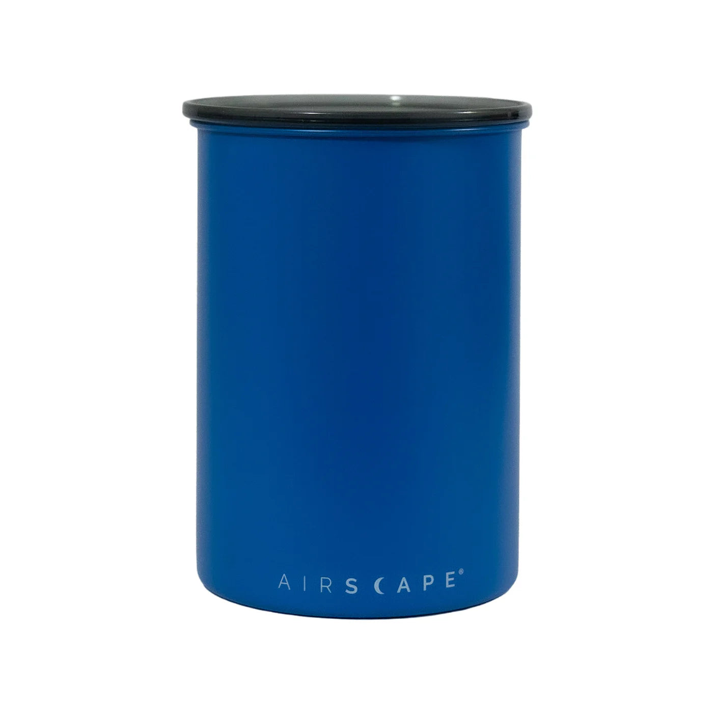 Planetary Design AirScape Classic Stainless Steel 64oz Coffee Canister 7" Medium - Matte Blue with Smoke Lid AS2907