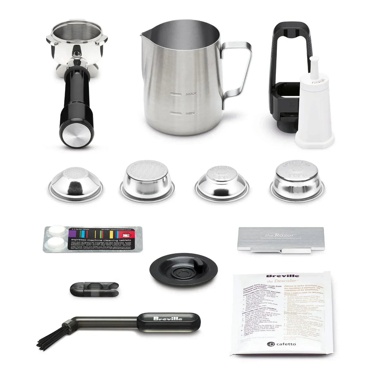Breville - Barista Touch Impress Semi-Automatic Combo Espresso Machine with Grinder - Brushed Stainless Steel - BES881BSS