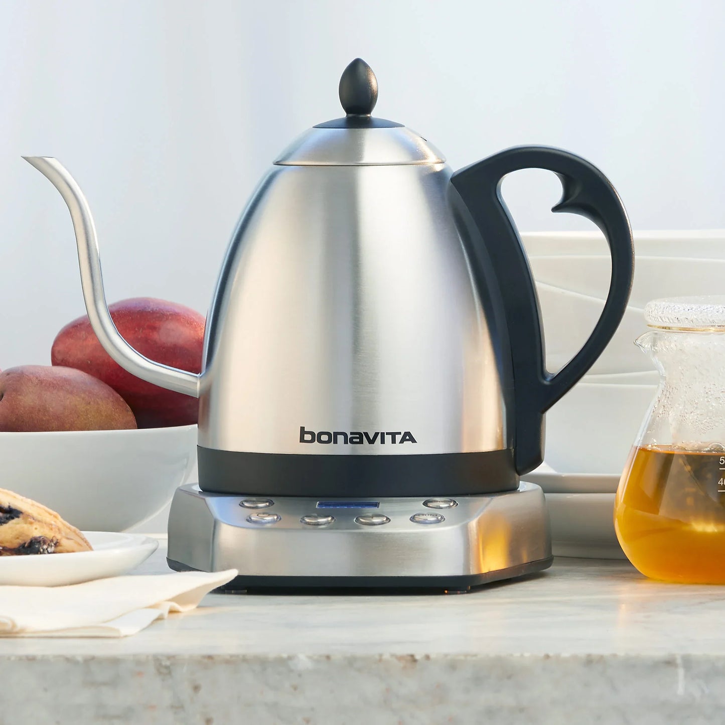Bonavita Interurban 1.0L Variable Temperature Gooseneck Electric Kettle - Stainless Steel - BV07002US