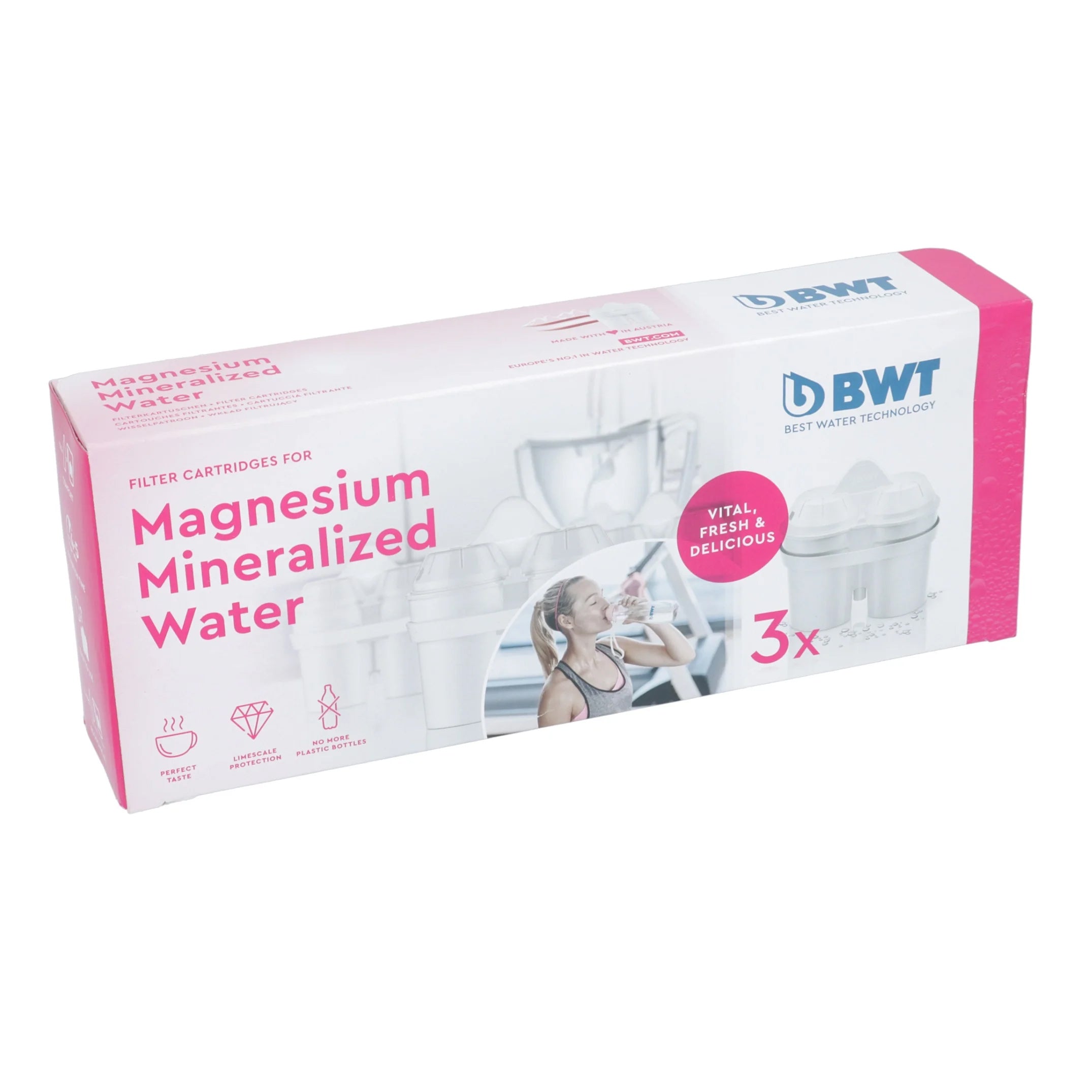 BWT Magnesium Mineralized Replacement Cartridge for AQUA WaterPitcher 3 Pack - #814591-A