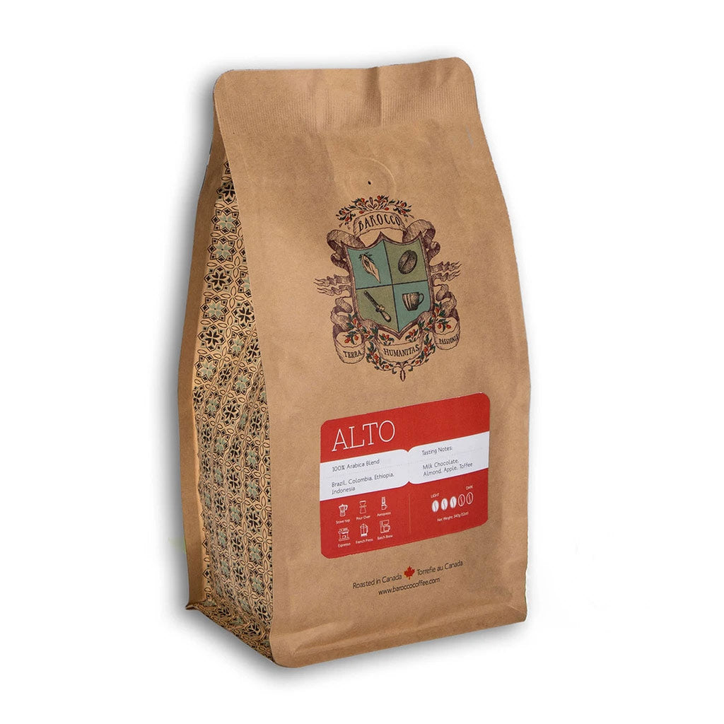Barocco Alto 100% Arabica Blend Whole Bean 340g/12oz. Bag