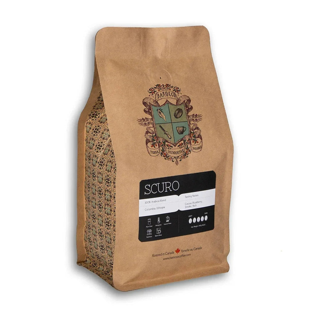 Barocco Scuro 100% Arabica Blend Whole Bean 340g/12oz. Bag