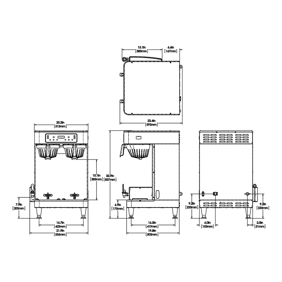 Bunn Infusion Series Twin Soft Heat Coffee Brewer Stainless & Black - 51200.6101