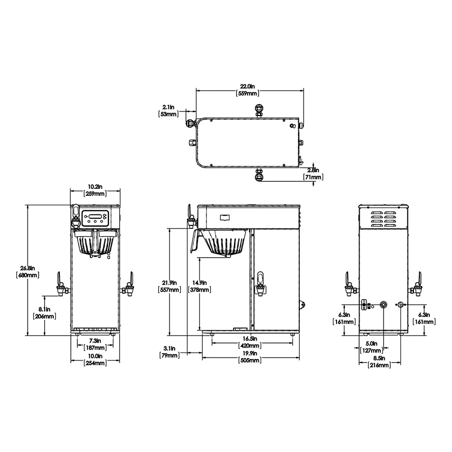 Bunn Infusion Series ICB-DV Coffee Brewer - 53100.6100