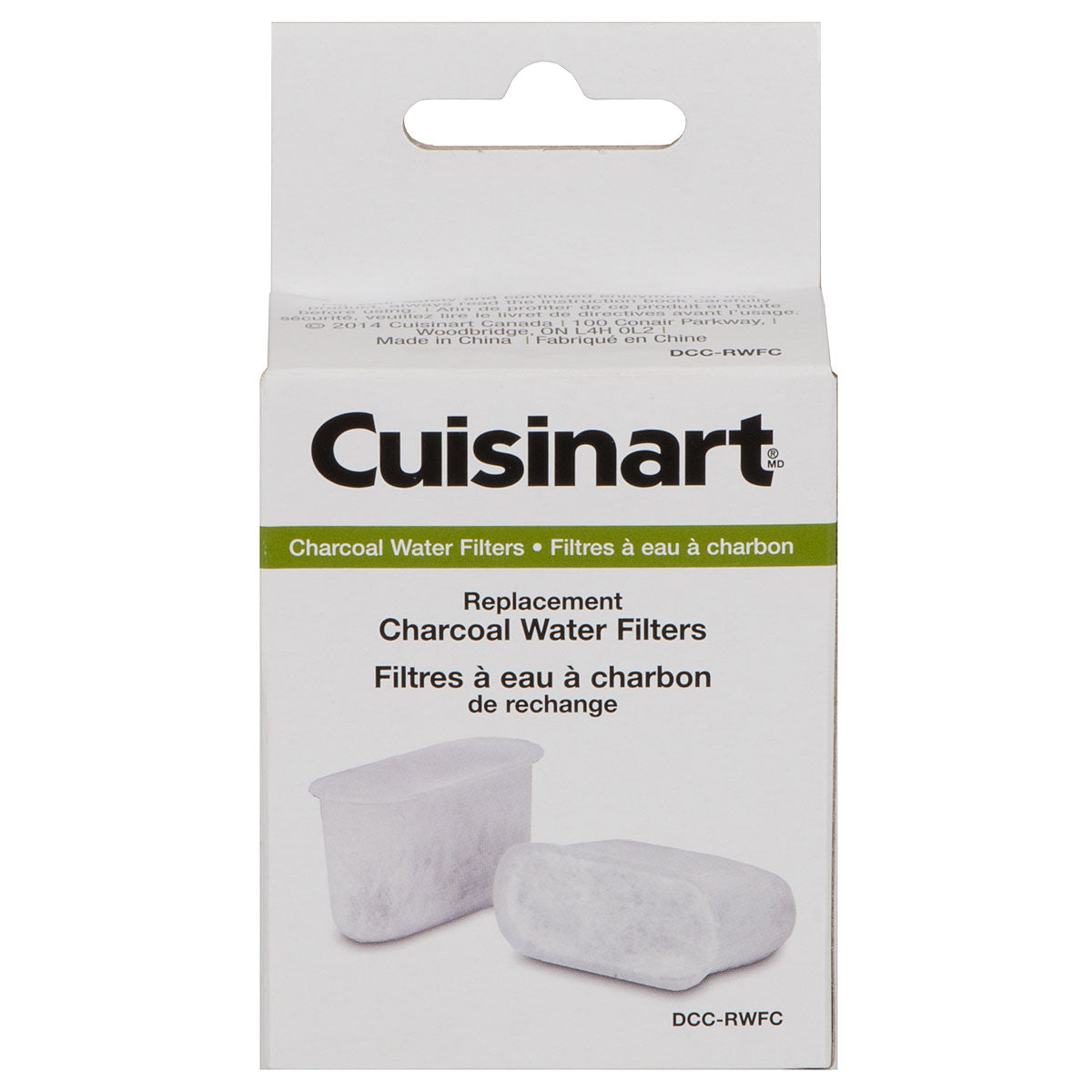 Cuisinart Replacement Charcoal Water Filters 2 per box DCC-RWFC