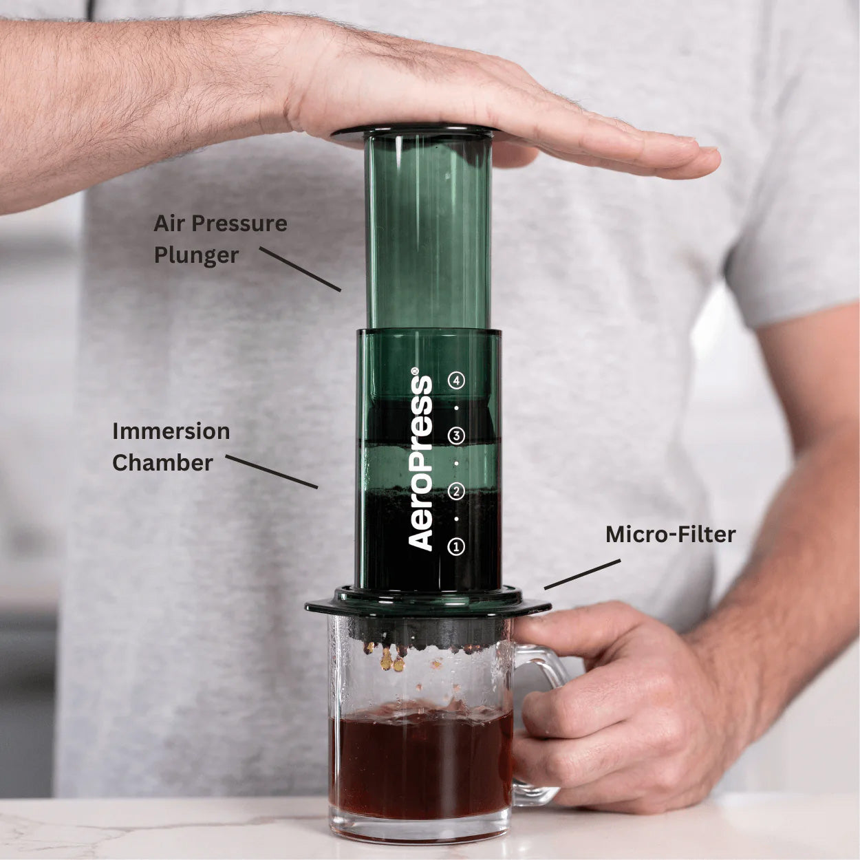 AeroPress Clear Green Coffee Maker - #65208-9-GR