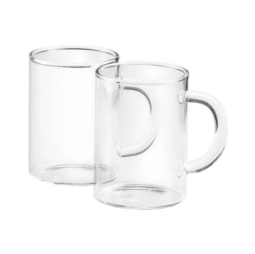 Delonghi Long Coffee Glasses with Handle 250ml/8.5oz Set of 2 - DLSC320