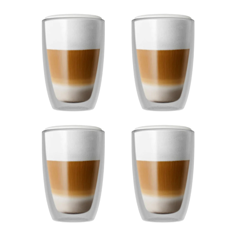 Bellucci Double Wall Cappuccino Glasses Set of 4 - 240ml - DWBWL240ML
