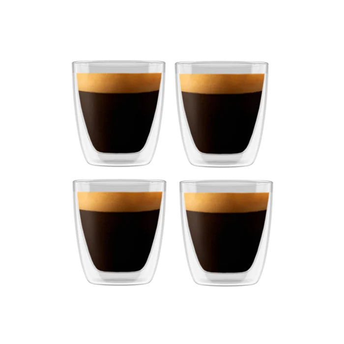 Bellucci Double Wall Espresso Glasses Set of 4 - 80ml - DWBWL80ML