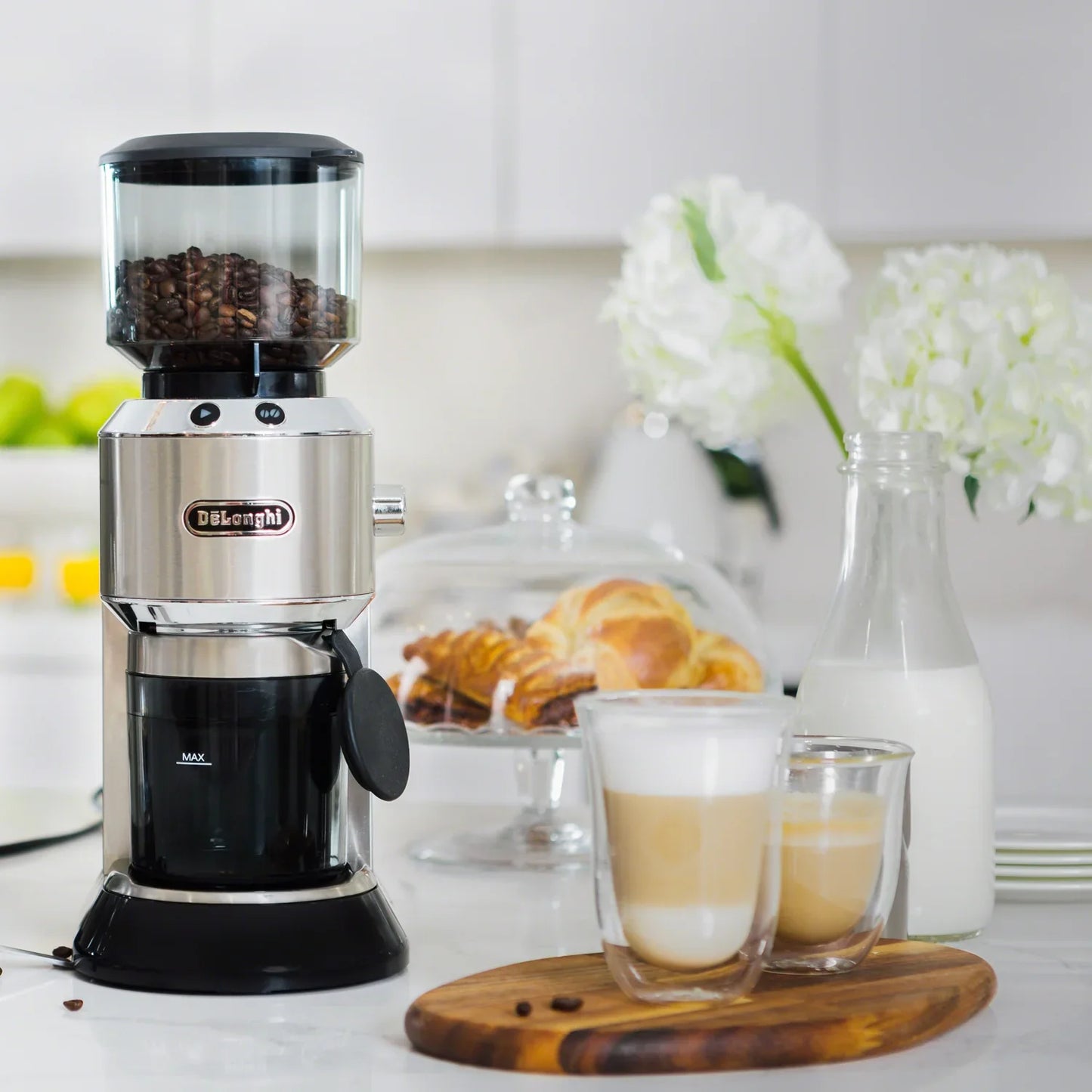 DeLonghi - Dedica Digital Conical Burr Grinder, Stainless Steel - KG521M