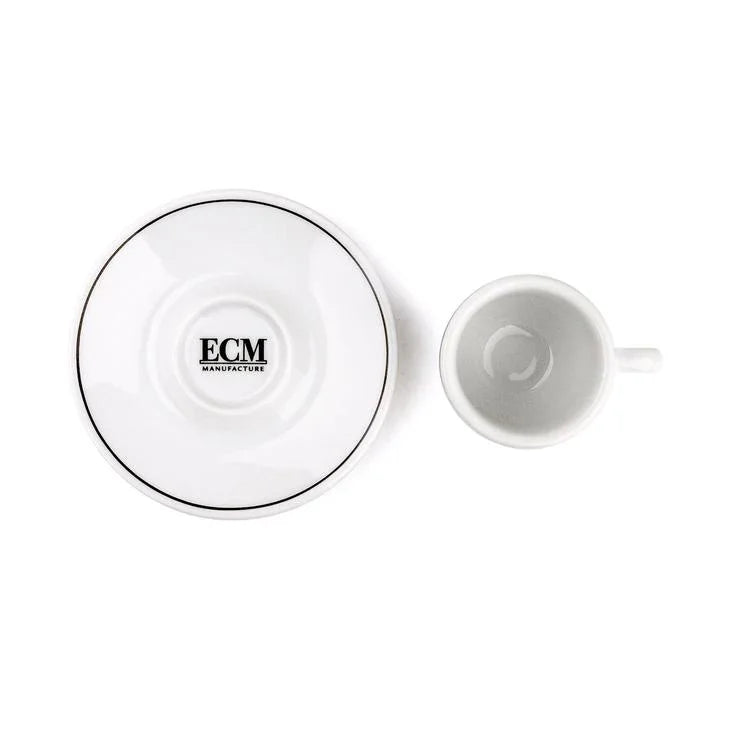 ECM Ceramic Espresso Cups with Saucers Set of 6 #09505