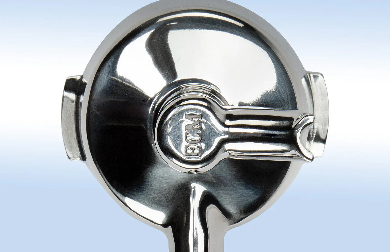 ECM Stainless Steel & Black Portafilter with Single Spout - 89471