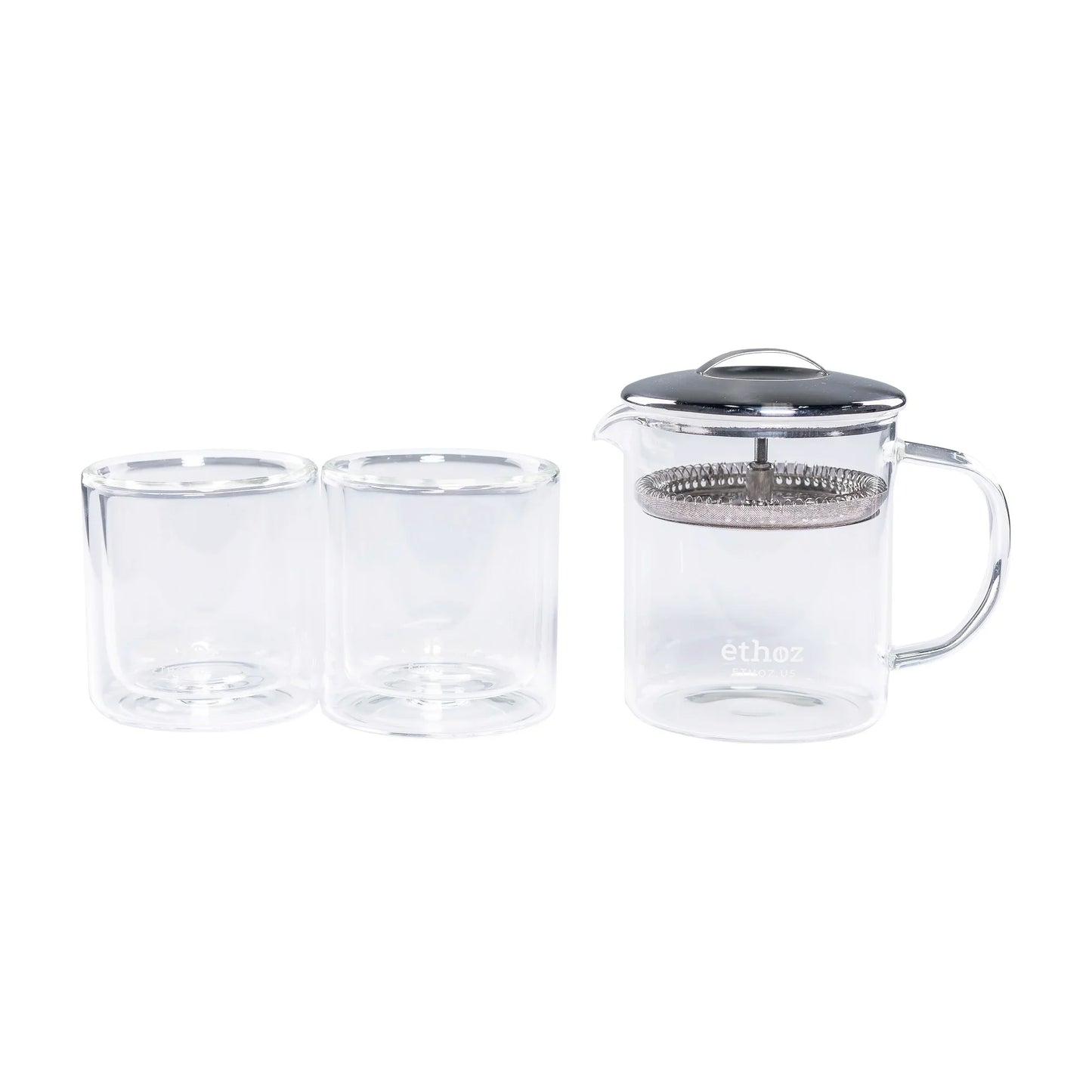 Planetary Design Ethoz Double Wall Glass Cups set of 2 6oz - FK TM 08