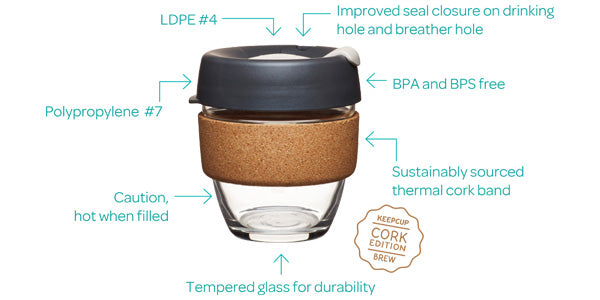 KeepCup Brew Cork 12oz / M - Press