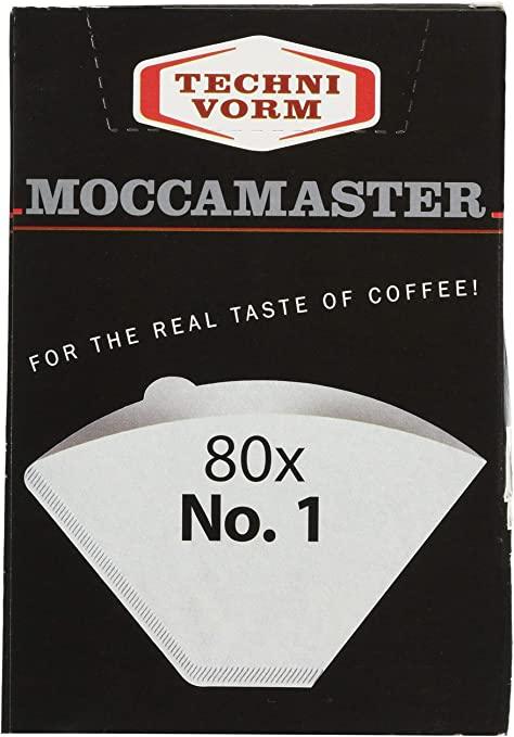 Technivorm Moccamaster Cone Filers #1 White, 80 pack, for Cup-One Brewers - 85090