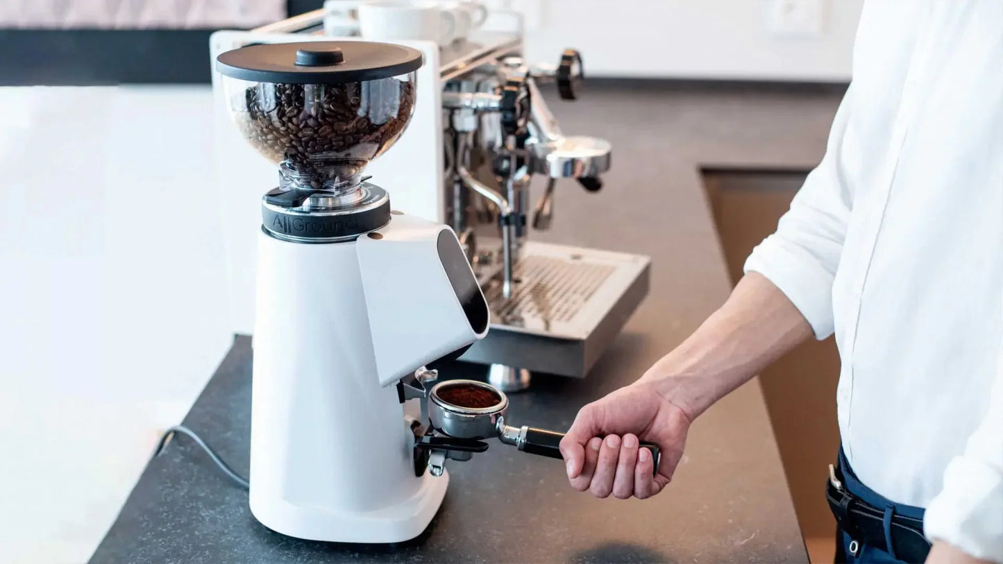 Fiorenzato - AllGround Sense Espresso & Coffee Grinder Matte White with Short Hopper - ES1WOWO3ULNPFF9M15