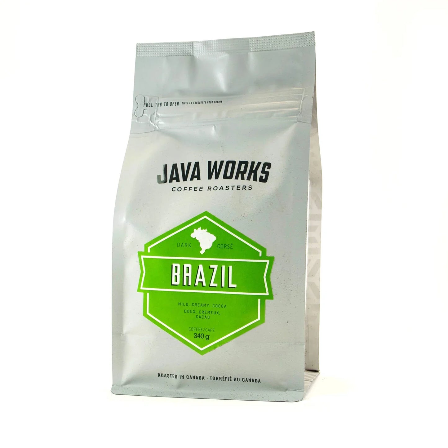 Java Works Single Origin Brazil Whole Beans - 12oz bag