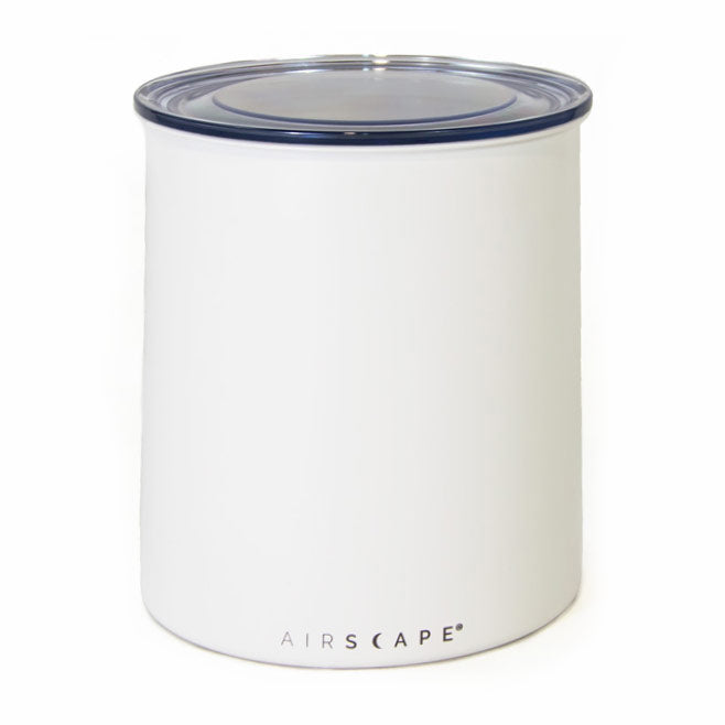 Planetary Design AirScape Kilo Galvanized Steel 80oz Large Coffee Canister 8" - Chalk Matte White