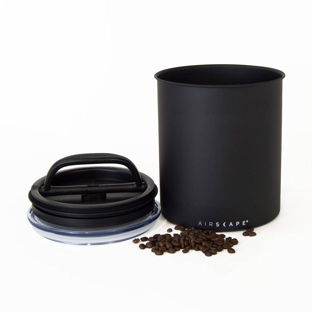 Planetary Design AirScape Kilo Galvanized Steel 80oz Large Coffee Canister 8" - Charcoal Matte Black