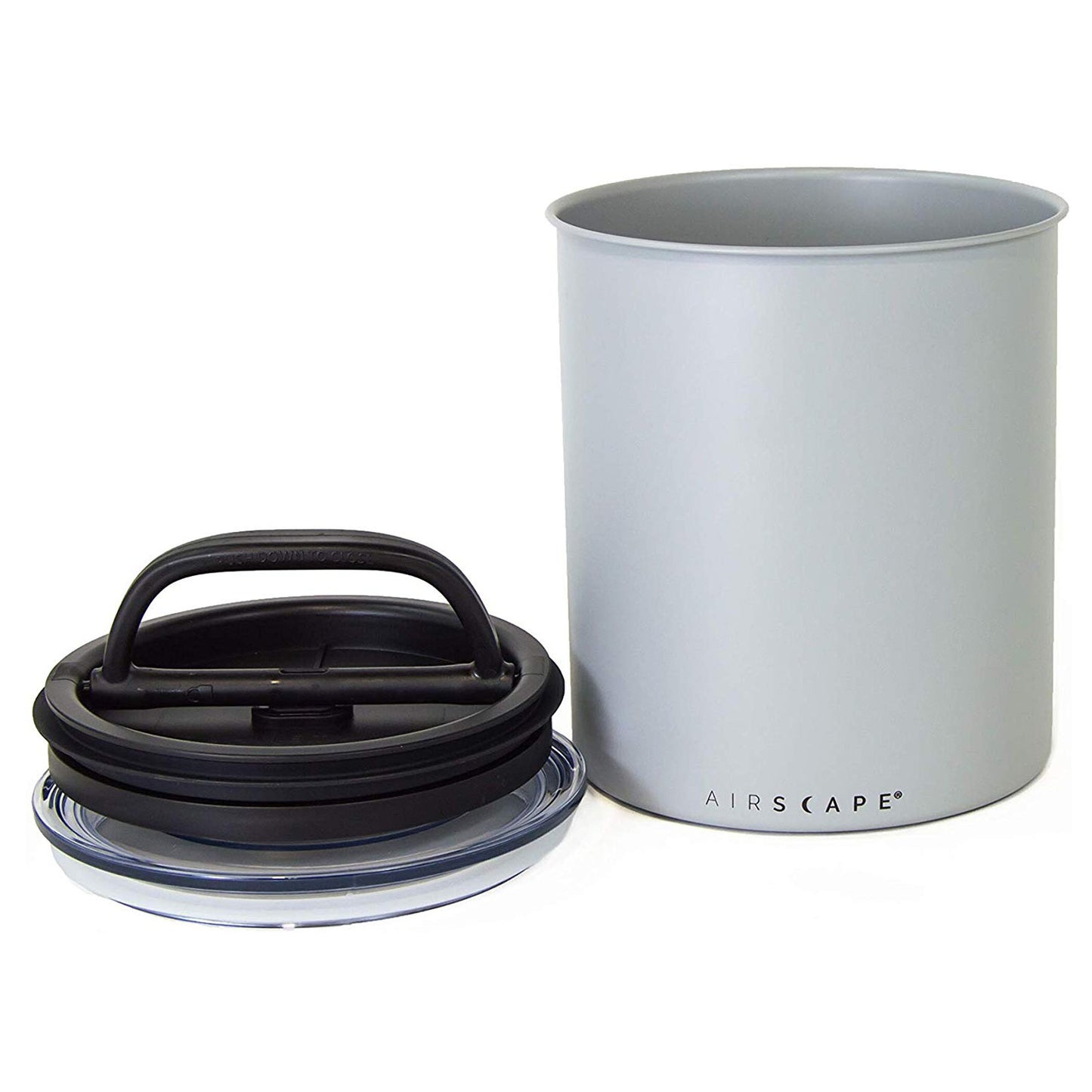 Planetary Design AirScape Kilo Galvanized Steel 80oz Large Coffee Canister 8" - Ash Matte Grey