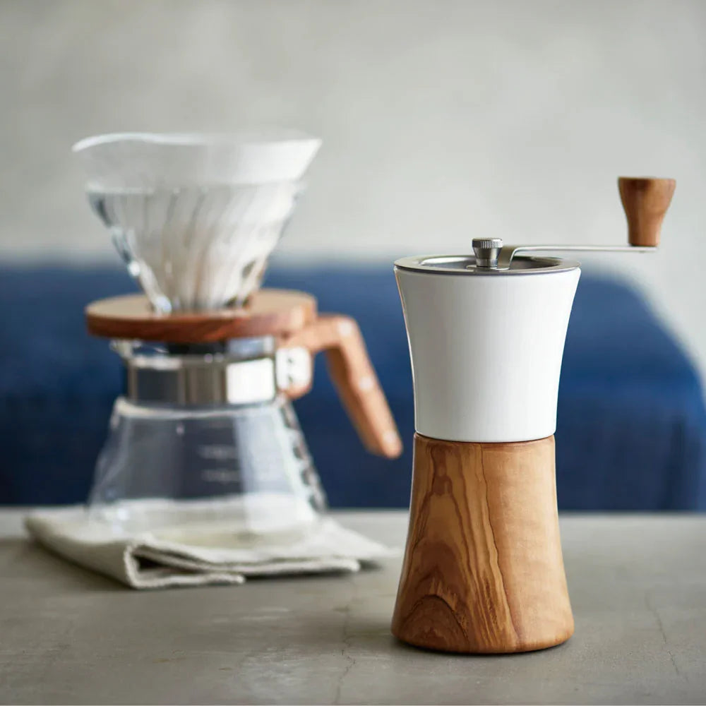 Hario Coffee Mill Olive Wood Grinder with Ceramic Burrs - MCW-2-OV (OPEN BOX - IN STORE PURCHASE ONLY - CUSTOMER RETURN)