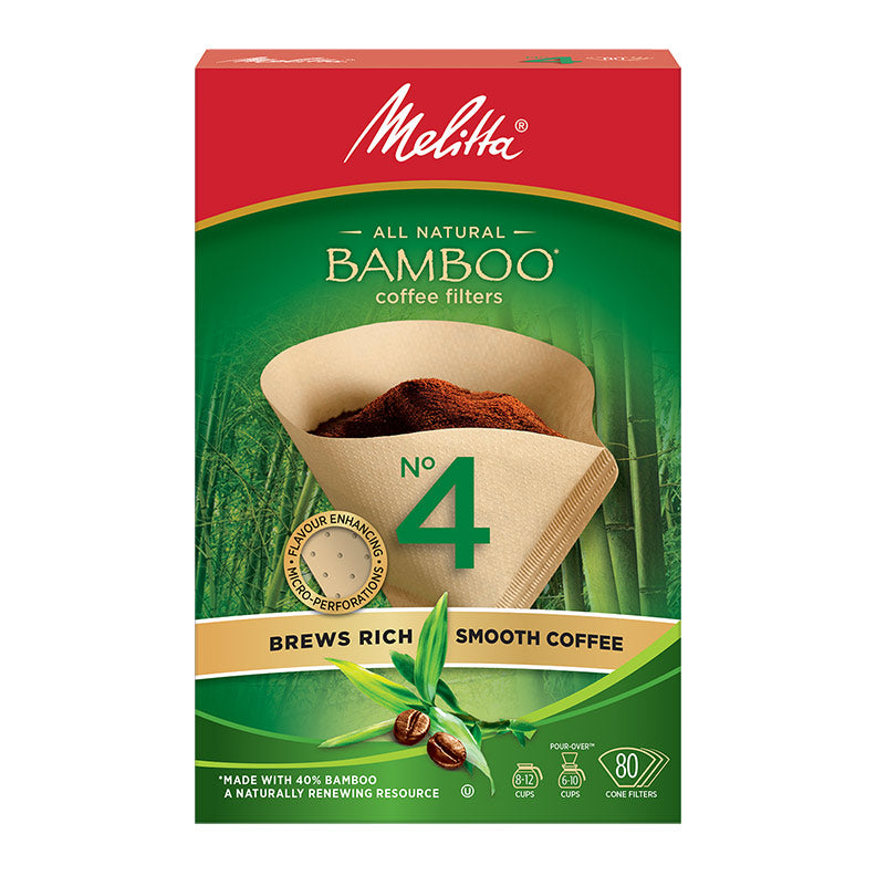 Melitta Cone Filters #4 Bamboo 80 Pack