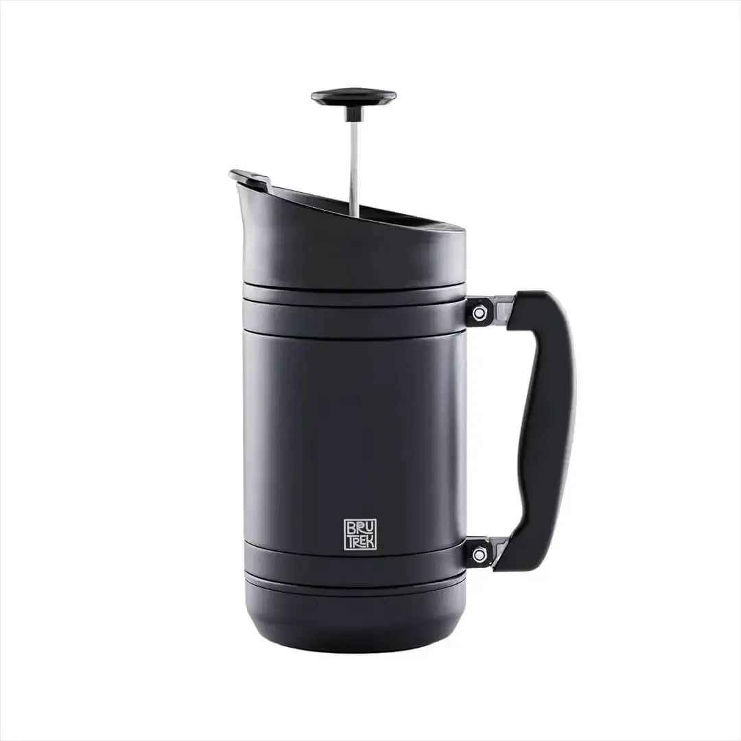 Planetary Design BruTrek Basecamp / Cascade French Press w/ Bru-Stop & spill-proof lid, 32 fl. oz. - Obsidian Black Texture - CFP0732