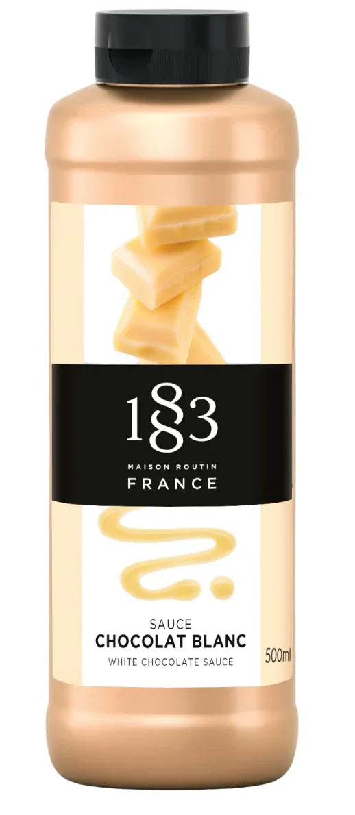 1883 White Chocolate SAUCE 500ml Bottle - new squeeze bottle 1883 White Chocolate SAUCE 500ml Bottle - new squeeze bottle